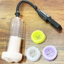 Vacuum Penis Pump for Male ED Enhancement Erectile Enlargement 3 Rings 1 Sleeve