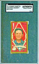 1911 T205 gold border Pat Dougherty baseball card, graded Authentic white sock
