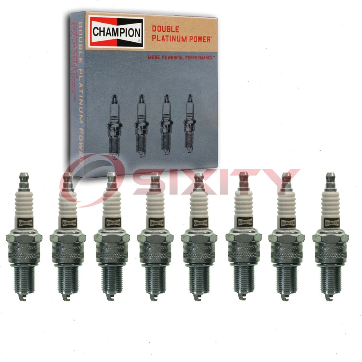 8 pc Champion Double Platinum Spark Plugs for 1980-1982 Triumph TR8 3.5L V8 iq