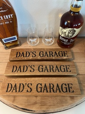 Dad s Garage Bourbon Barrel Stave Sign Best Bourbon Gift 2026 Father s Day
