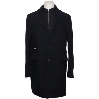 Soci3ty, Mantel, Herren, Größe: 50, Blau, Kaschmir/Polyester/Wolle, Tweed #e8e