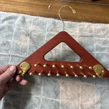 36 Hook Tie Belt Rack Hanger Holder Wood Closet Organizer 13”~ Very Sturdy~