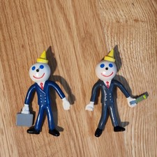 Jack in the Box Jack s Back Bendables Figures x2 Poseable 1995 Fast Food Toy