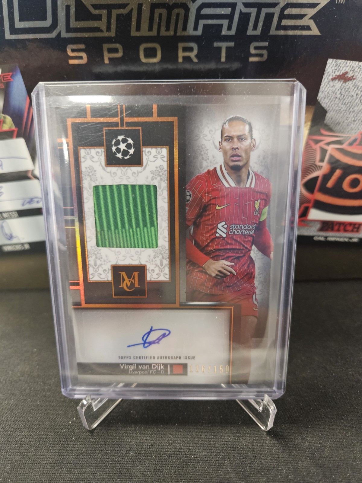 Topps Museum Autograph Relics Virgil van Dijk #MAR-VVD Liverpool UEFA /150 view 1