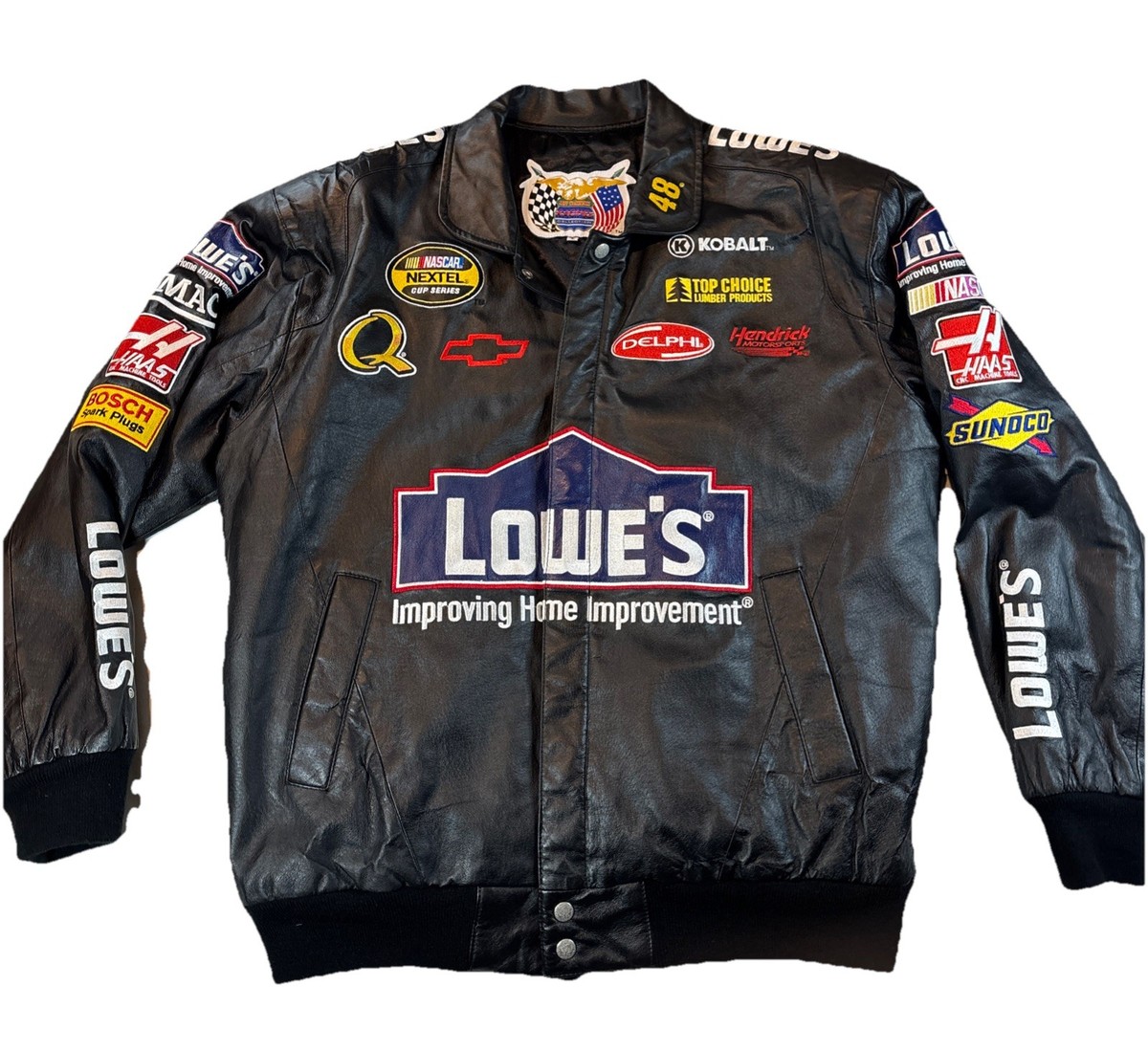 Jeff Hamilton Chase Lowes NASCAR Leather Jacket #48 Jimmie Johnson