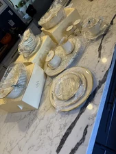 Lenox Ivory Gold Trim Bone China Service for 10 ~ ETERNAL Pattern