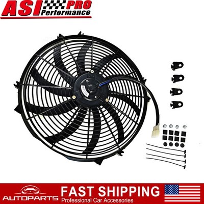 Slim Fan 16'' 3000FCM Push Pull Electric Radiator Cooling 12V Mount Kit/