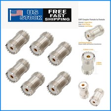 SO239 Barrel Connector, 6-Pack PL259 Coupler UHF Female to Female RF Adapter ...