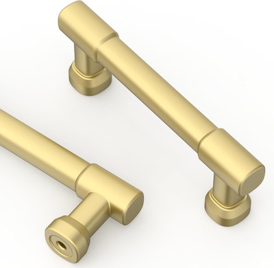 Asidrama 10 Pack 3 Inch(76mm) Brushed Gold Cabinet Pulls Kitchen Cabinet Handles