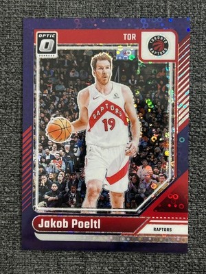 Jakob Poeltl 2024-25 Panini Donruss Optic Fast Break Purple Prizm /99 #65