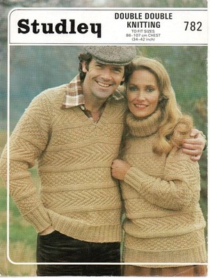 ~ Studley Strickmuster für strukturierte Bandpullover mit V-Ausschnitt & Polokragen ~