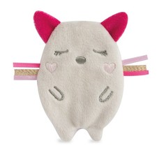 DOUDOU ET COMPAGNIE,Clip vanilla/strawberry - Cat eyes closed , , DC3426CHAT