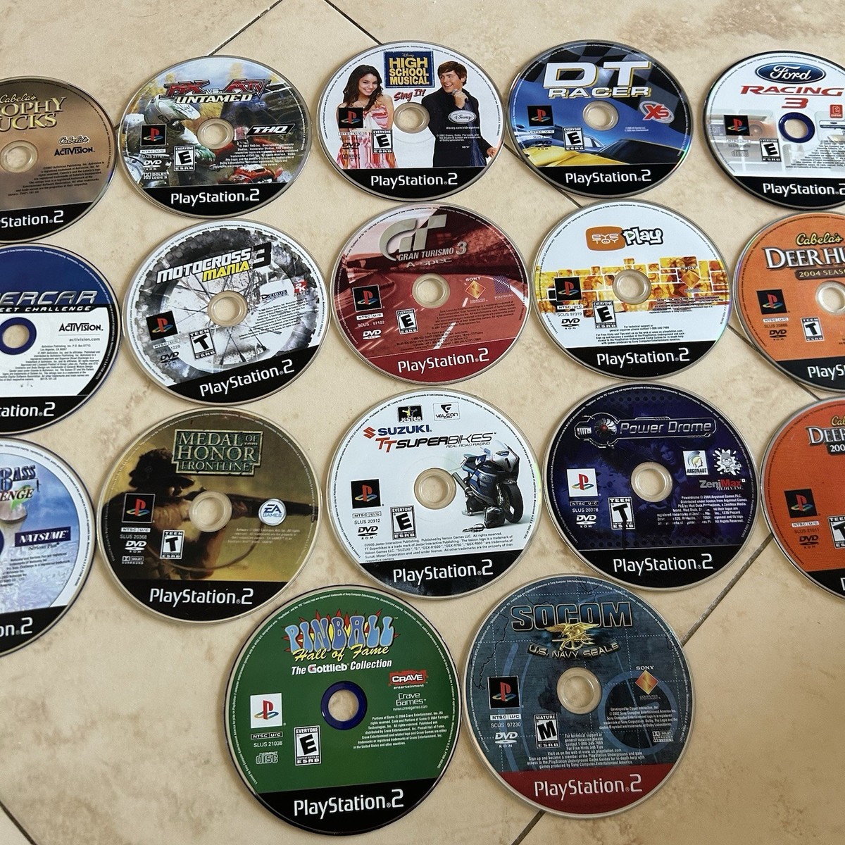 17x Video Game Lot: For PS2 ~ Disc Only No Duplicates Poker Deer