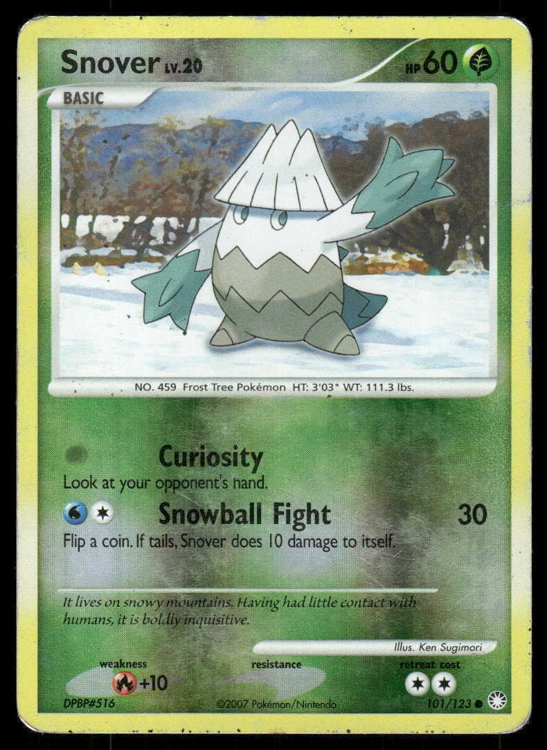 Pokemon Snover Mysterious Treasures 101/123 Reverse Holo C MP