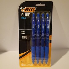BIC VLGBP41-Blu Velocity Bold Retractable Ball Pen Bold Point 1.6mm Blue 4-Count