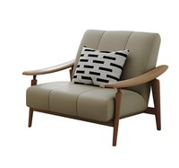 Designer Sessel Modern Beige Komfortabler Stoff Wohnzimmer Sessel