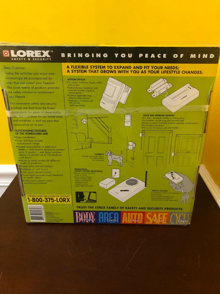 Sistema de segurança sem fio lacrado antigo Lorex HomeGuard Safety HG-5530Z - Imagem 3 de 4