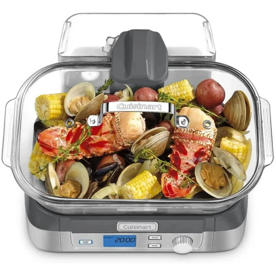 Cuisinart STM-1000 Digital Cook Fresh Digital Glass Steamer, Stainless Steel - Image 3 of 4