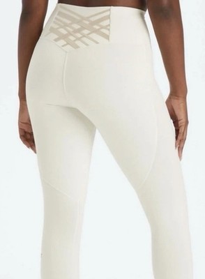 FABLETICS Boost PowerHold High-Waisted Compression 7/8 Legging S Small Off White