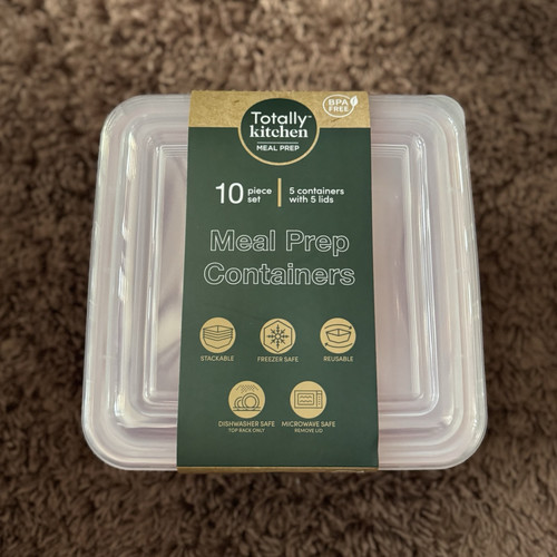 Meal Prep Containers with Lids Reusable Containers, Food Prep Freezer Safe, 10PC