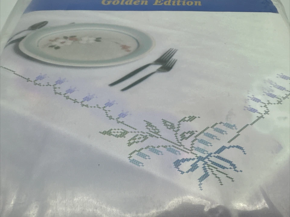 Fairway Needlecraft FLORAL VINE Tablecloth Stamped Embroidery 65420 60X80 - Image 3 of 4