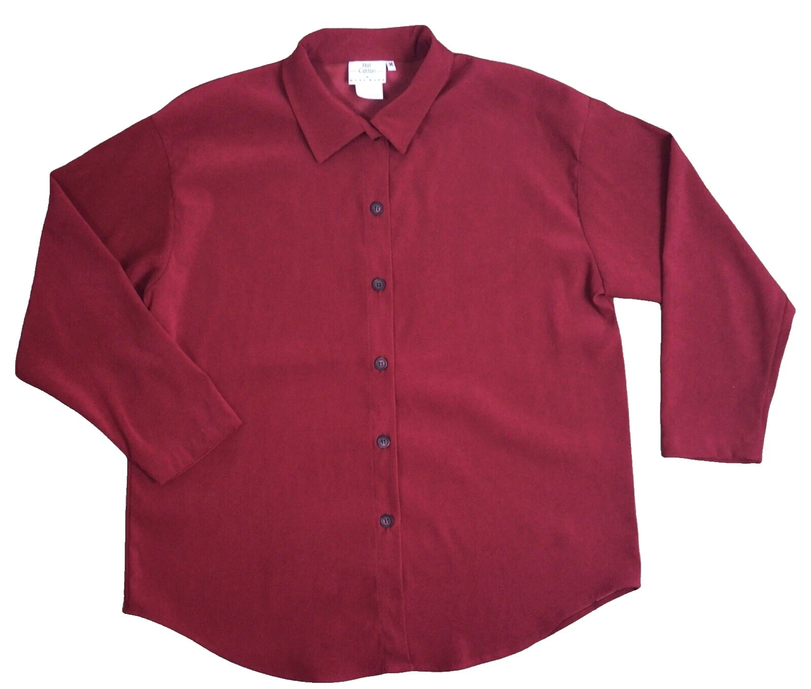 Tops Sólido Poliéster Hot Cotton para Mujeres