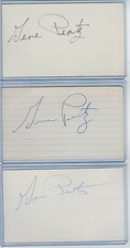 (3) GENE PENTZ INDEX CARD SIGNED 1975-78 TIGERS ASTROS PSA/DNA CERTIFIED