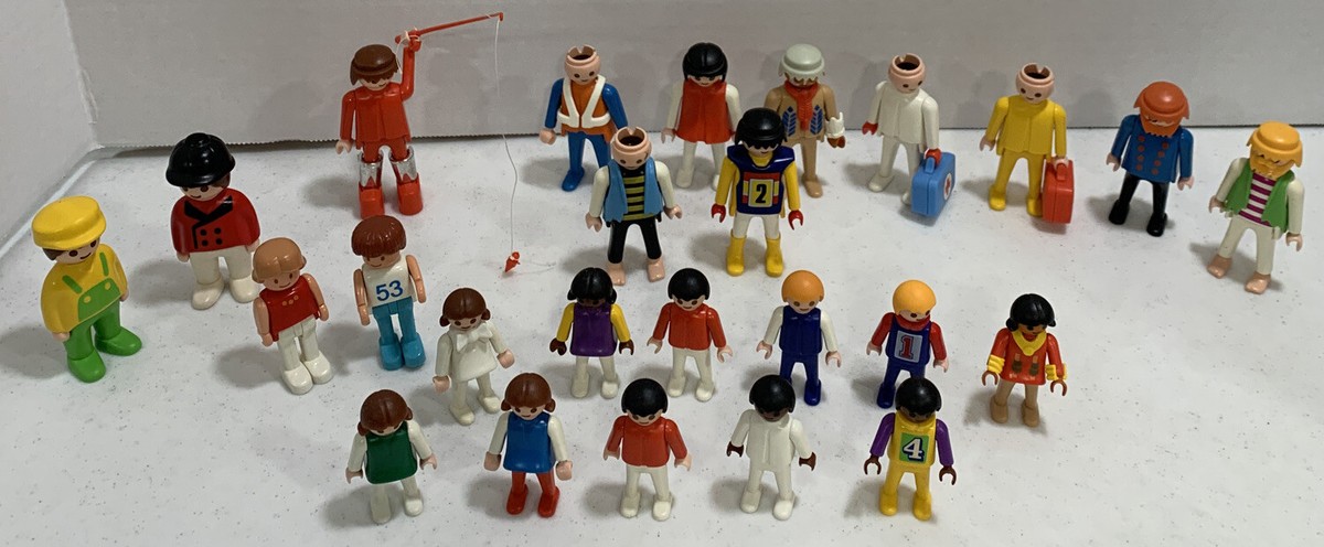 geobra playmobil ゲオブラ プレイモービル 1974 1981 Vintage Playmobil 1974 & 1981 Geobra Figure Lot of 6 - Men