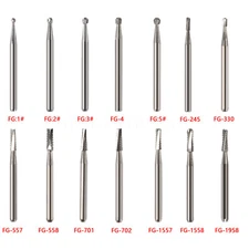 10-100pcs Dental Tungsten Carbide FG Burs Round Bur For High Speed Handpiece