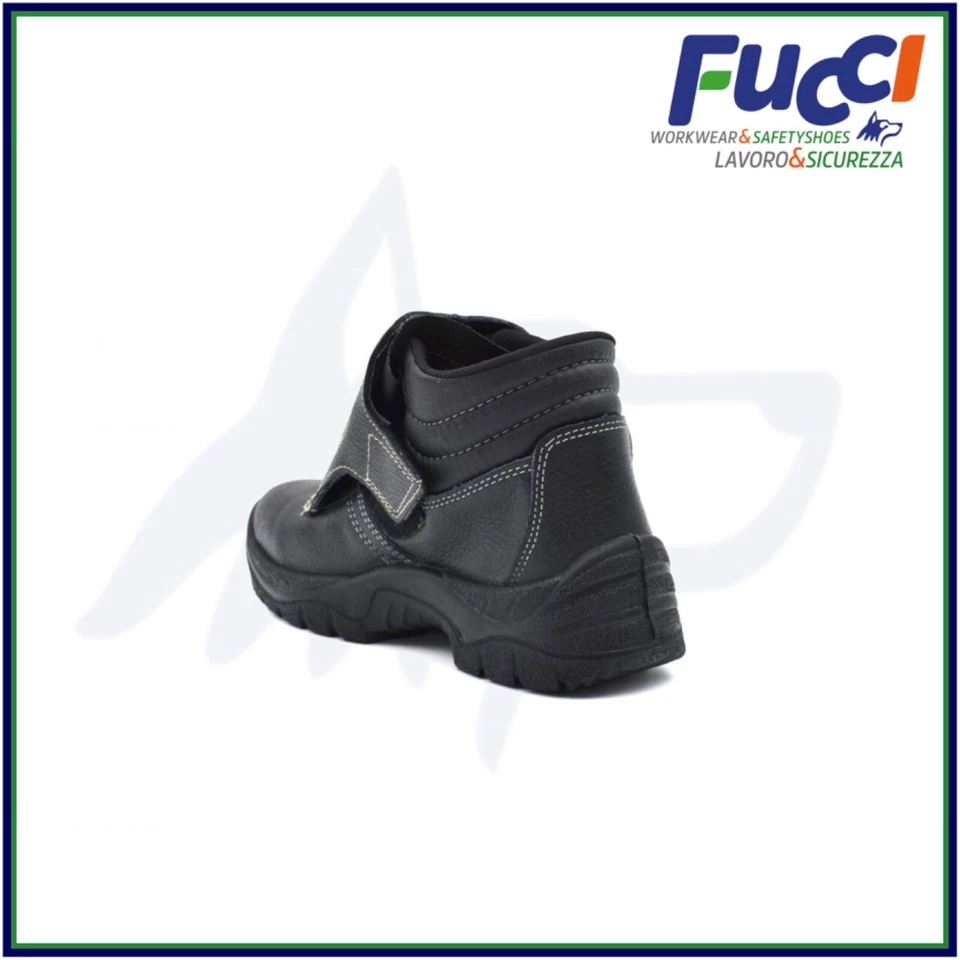 Scarpe Antinfortunistica Saldatore alte nere S3 Scarpe da lavoro leggere Uomo - Immagine 3 di 4