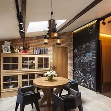 Rustic Wood Chandelier 4 Light Pendant Light Country Industrial Hanging Lamp