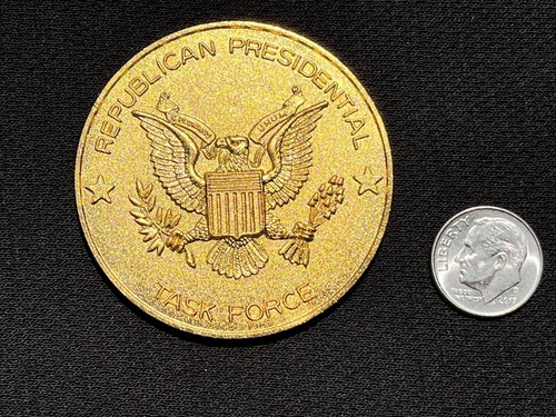 Vintage Ronald Reagan Medal of Merit Münze 2" Republican Presidential Task Force - Bild 3 von 6