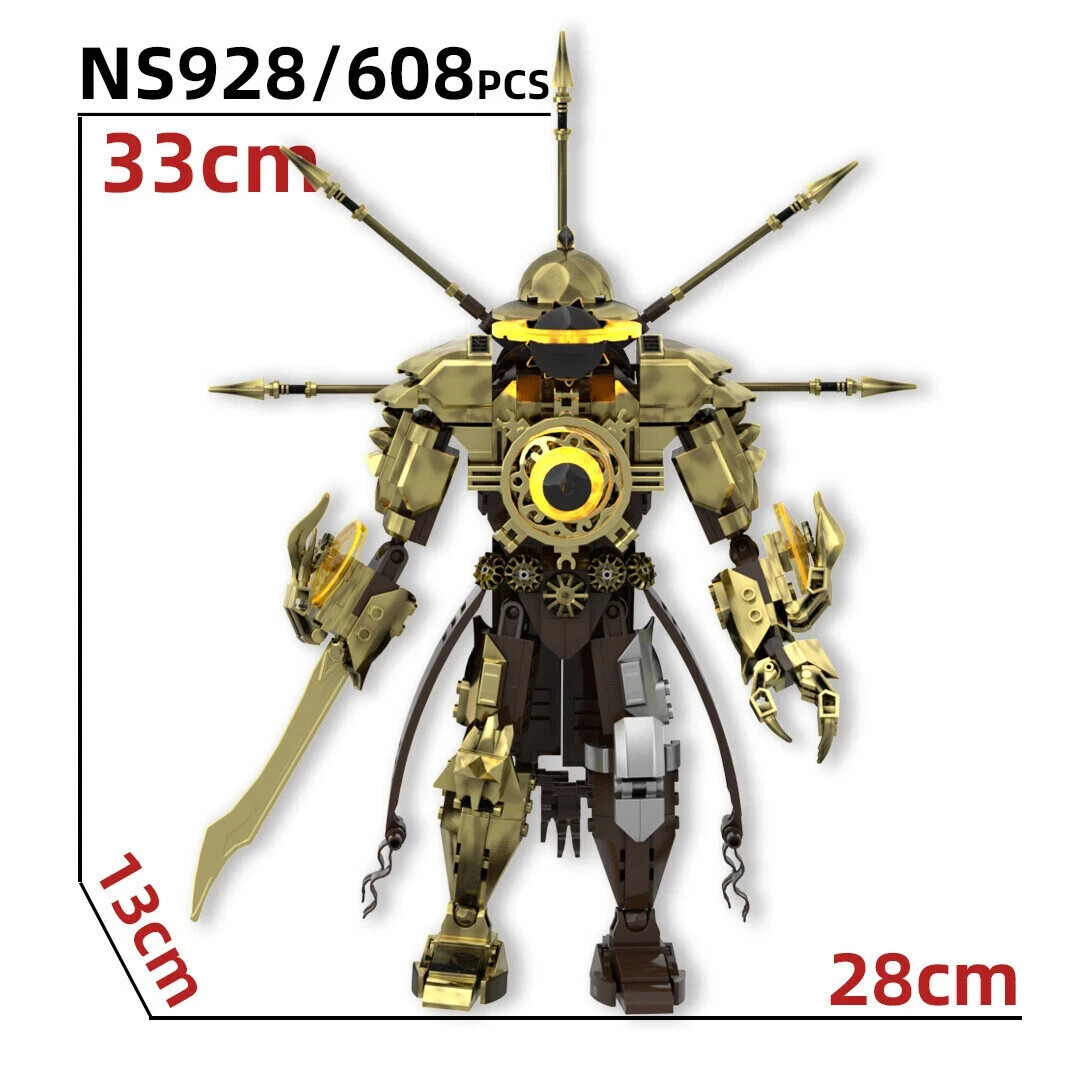 Skibidi Toilet Ancient Gold Titan Clock Evil God Building Blocks