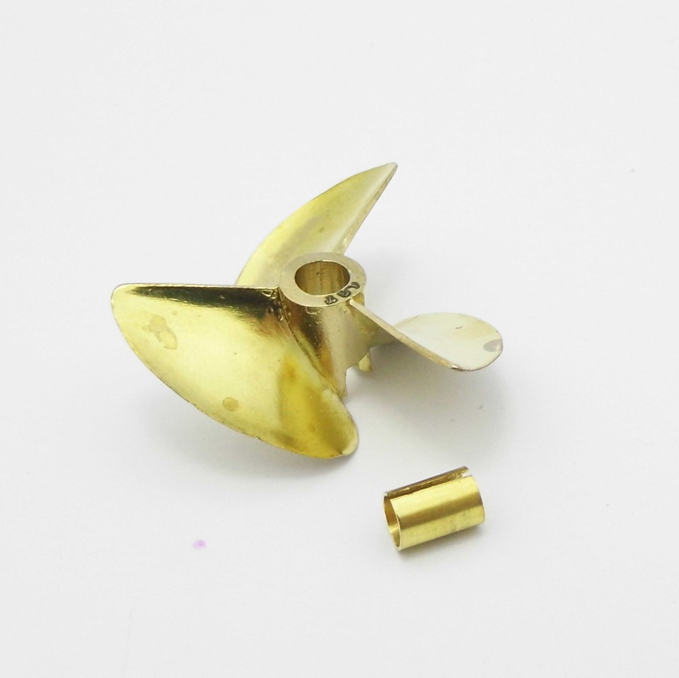 Rc Racing Propeller 3.18mm 4mm 4.76mm 3-Blades Copper Propellers Prop for RC Racing Boat RC ...