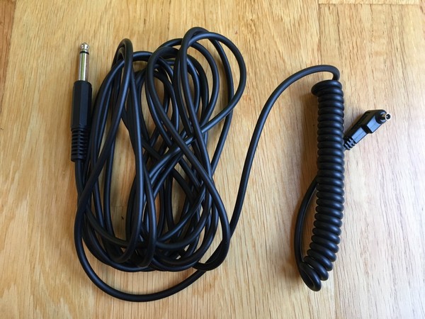 Flash Extension Lead. Terminal Jack 6.3mm.