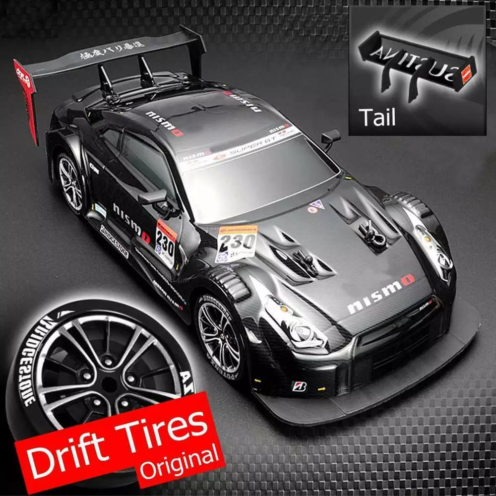 1:16 58km/h rc drift racing carro 4wd 2.4g alta velocidade gtr