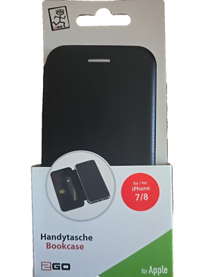 2 Go Handyhülle für I-Phone 7/8 , Schutzhülle, Bookcase, schwarz,  797050