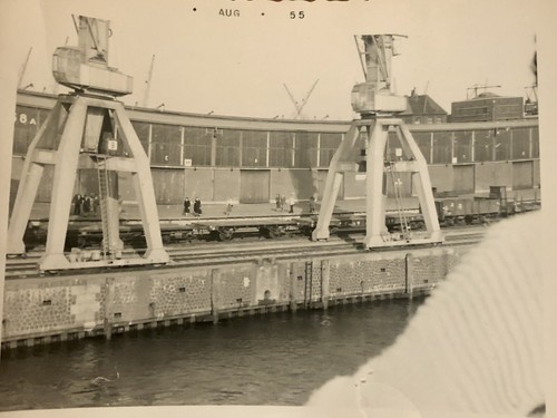 Cruise Ship Ocean Liner Boat 1950s Docking Tie Up Ship Hamburger