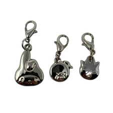 Lot of 3 Sanrio Charms Silver Zip Pulls