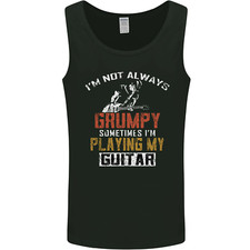 Im Not Always Grumpy Guitar Funny Guitarist Mens Vest Tank Top