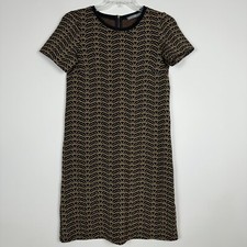 Signature Collection Black Gold Short Sleeve Sweater Dress Womens Size S (4-6)