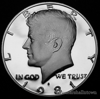 1981 S Kennedy Mint Proof Half Dollar from Original Proof Set ~ Type 1 ...
