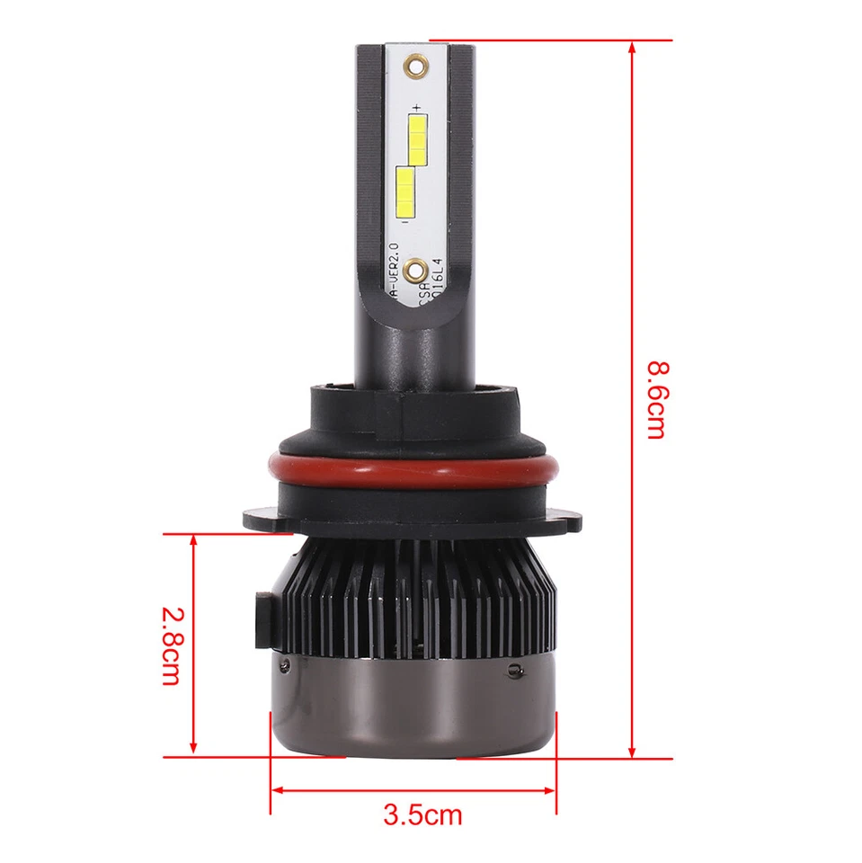 Kit de faros LED COB 2018 1000W 150000LM 9007 HB5 bombillas altas/bajas 6000 k par blanco Foto 3 de 4