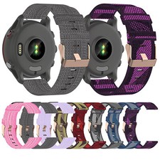 Cinturino per orologio in nylon per Garmin Forerunner 255S Music 158/Vivomove 4S