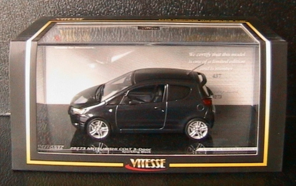 MITSUBISHI COLT 3 PORTE Z30 NERO BRILLANTE 2010 VELOCITÀ 29273 1/43 TRE PORTE - Immagine 2 di 4
