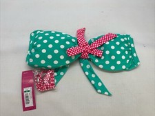 Xhilaration Juniors Bikini Top Size Medium Bandeau Mint Green Polka Dot New
