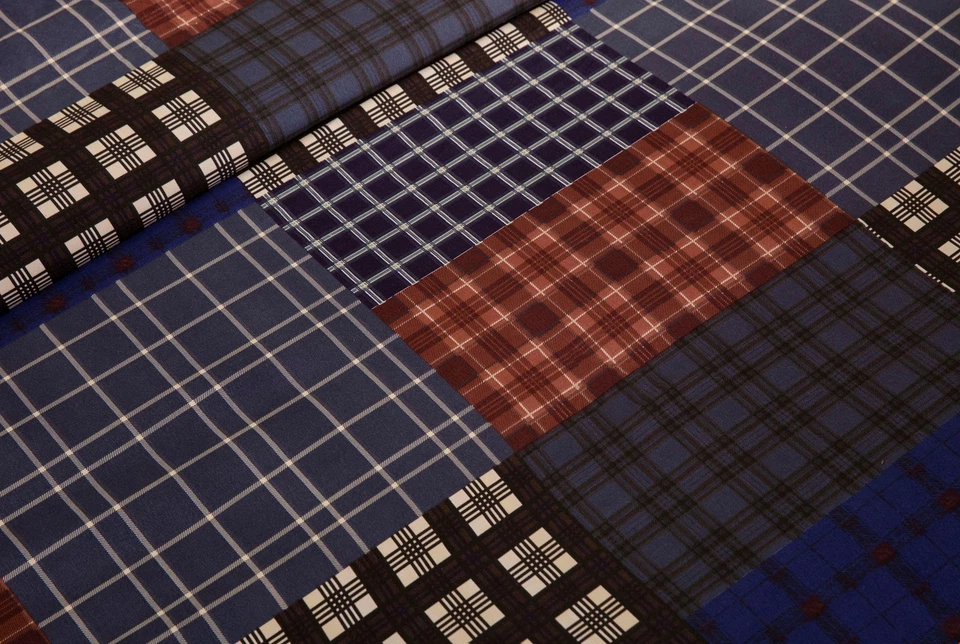 Chezmoi Collection Sherman Plaid Patchwork Printed Oversized Comforter Set - Image 3 of 4