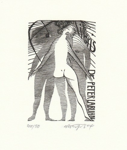 Exlibris - By Wolfgang WURFEL - For Peter Labuhn - Judgment of Paris - Signed