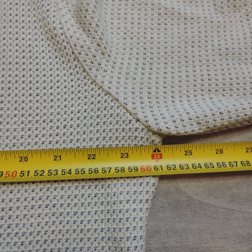 Hermes Maglione Girocollo Cashmere Cotone Vintage Texturizzato Panna Uomo Tg XL Italia - Foto 8 di 9