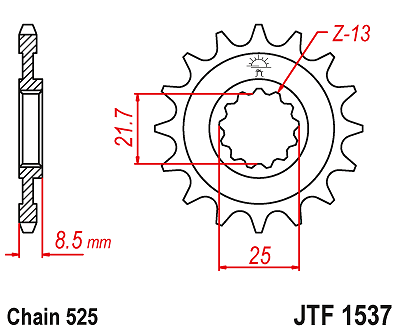 Kawasaki Z1000 SX DID Gold X-Ring Chain and JT RB Quiet Sprocket